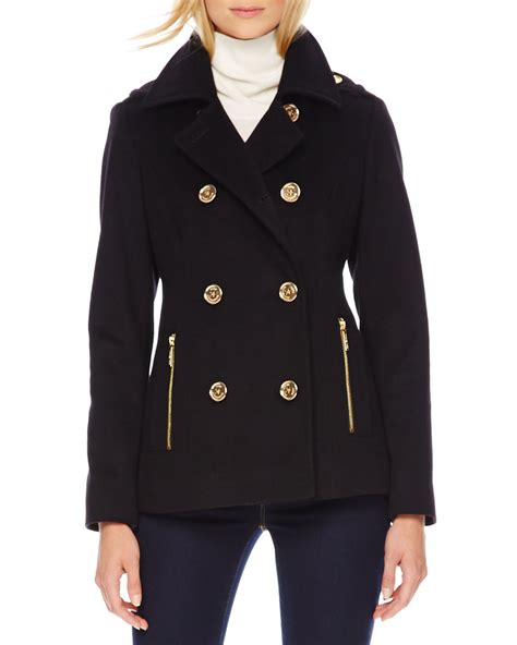 michael kors wool cashmere pea coat|Women's MICHAEL Michael Kors Wool and Pea Coats.